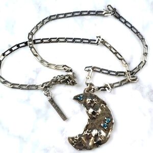 BCBGeneration Moon Blue Rhinestone Necklace
